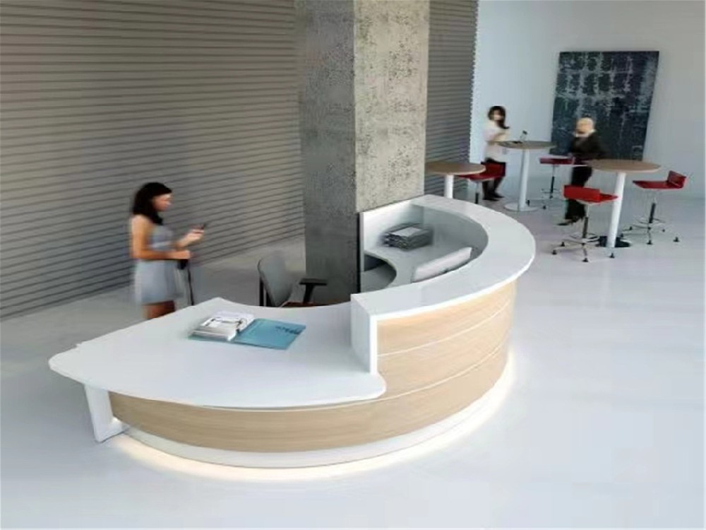 Solid surface reception desk