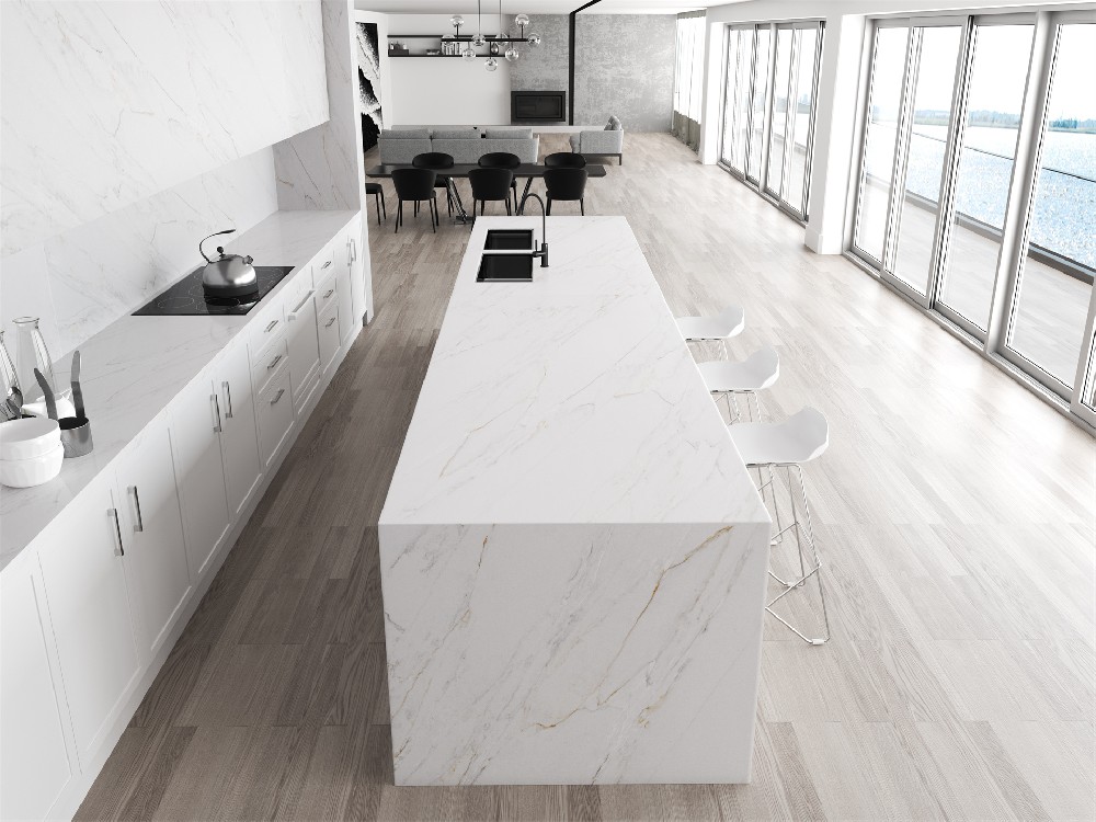 G613  Calacatta Athens    Quartz  stone : Serene Modernity