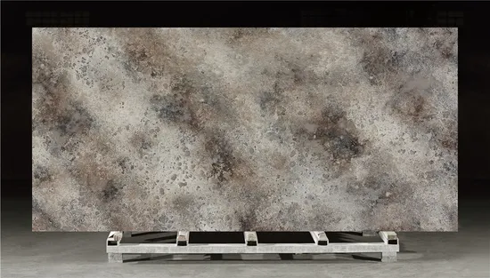Brown Black Marble Texture Quartz Slab for Quartz Kitchen Countertop Materials