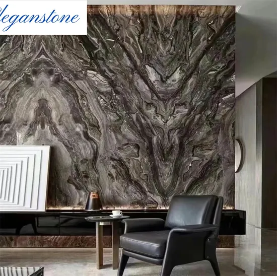 Venetian Brown Classic Marble Sintered Stone Marble Alternative Porcelain Tile for Wall Shower Wall Wash Basin Countertop Kitchen Island