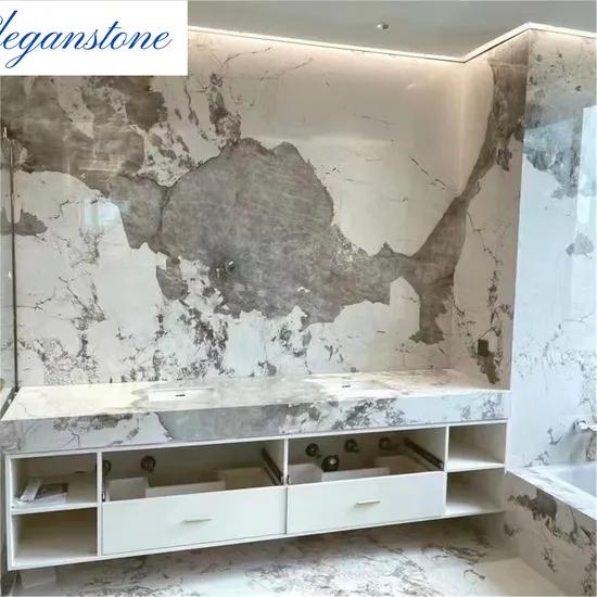 Pandora Marble Look Marble Alternative Sintered Stone Porcelain Tile for Wall Floor Countertop Wash Basin Kitchen Island Shower Wall